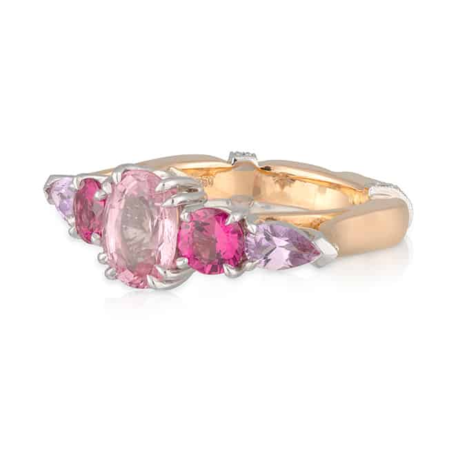 5 Stone Pink Ring