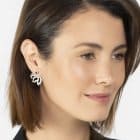 White Black Angel Wing Transitional Earrings