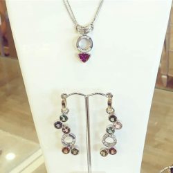 Tourmaline Necklace Earring Set