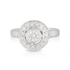 Round Diamond Bezel Halo Ring
