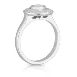 Round Diamond Bezel Halo Ring