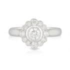 Round Bezel Diamond Daisy Ring