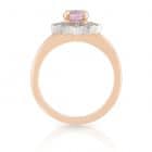 Pink Sapphire Halo Ring