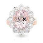 Oval Morganite Diamond Ring