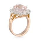 Oval Morganite Diamond Ring