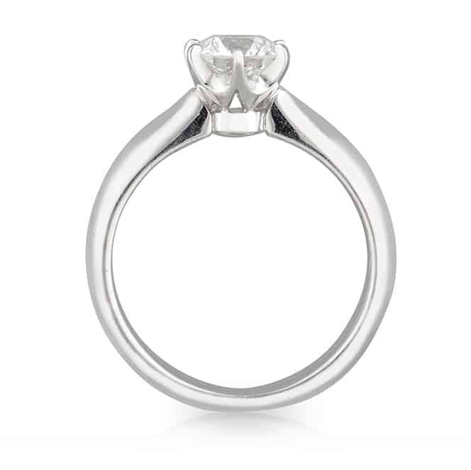 6 Claw Round Brilliant Solitaire Ring