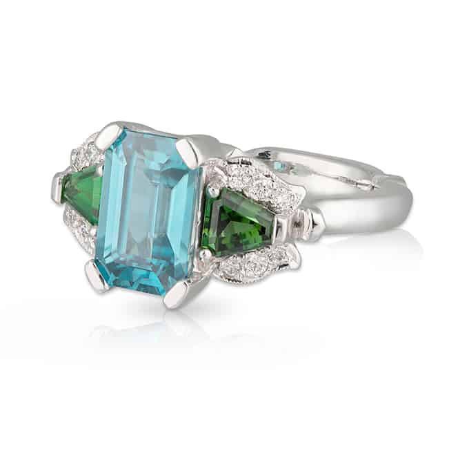 Blue Green Deco Ring