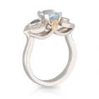 Aquamarine Blue Heart Ring