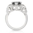 Grey Spinel Diamond Ring