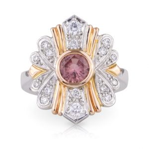 Apricot Sapphire Ring