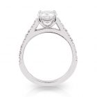 Diamond Round Brilliant 4 Claw Diamond Shoulder Engagement Ring