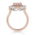 Oval Morganite and Art Deco Diamond Dress Ring