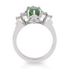 Oval Tsavorite Garnet Diamond Dress Ring