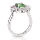 Tsavorite Garnet Pink Spinel Ring