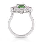 Tsavorite Garnet Pink Spinel Ring