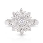 Spinning Engagement Ring with Coloured Gems and Diamonds