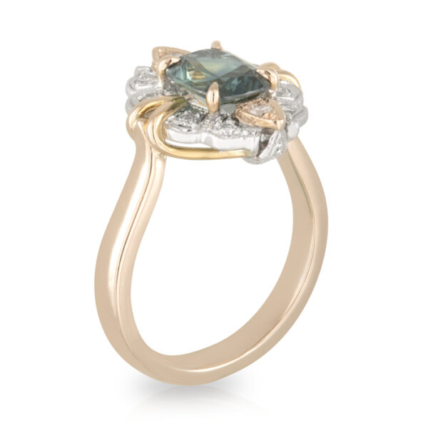 Detailed Filigree White Gold Diamond Ring – Gem Set Love
