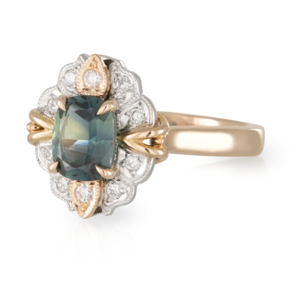 Art Deco 12ct Gold, Diamond Geometric Dress Ring - Antique And Vintage  Elegance Online Australia Melbourne Sydney