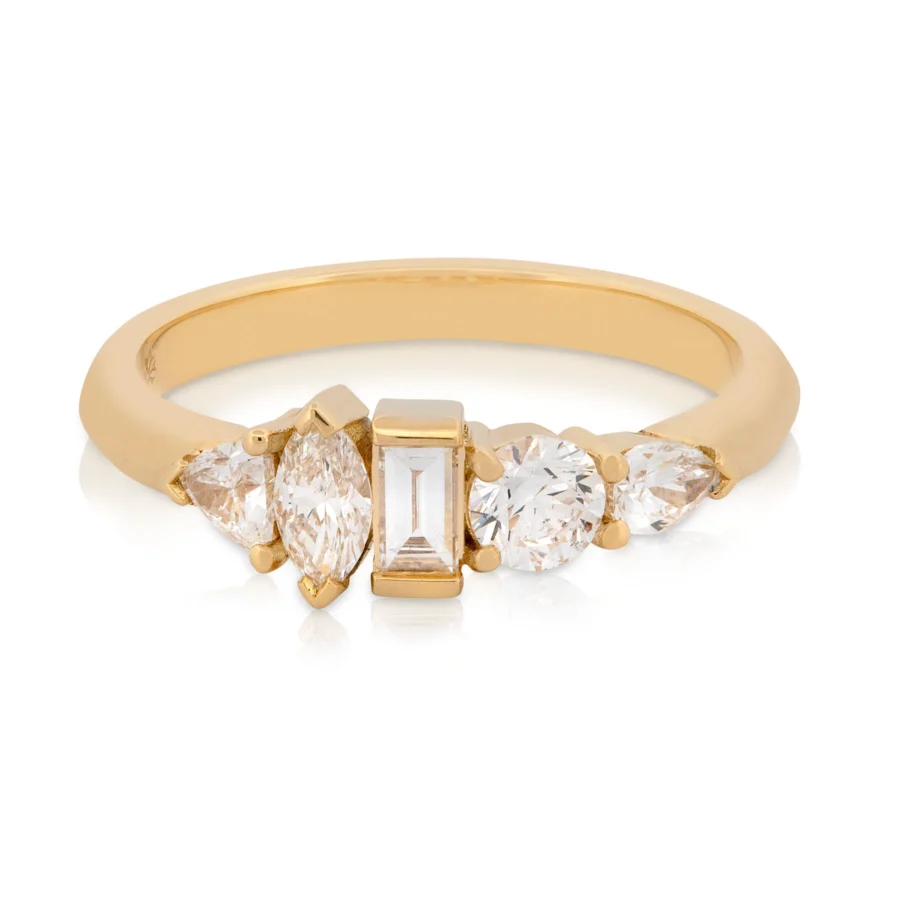 Fancy Diamond Stacker Ring