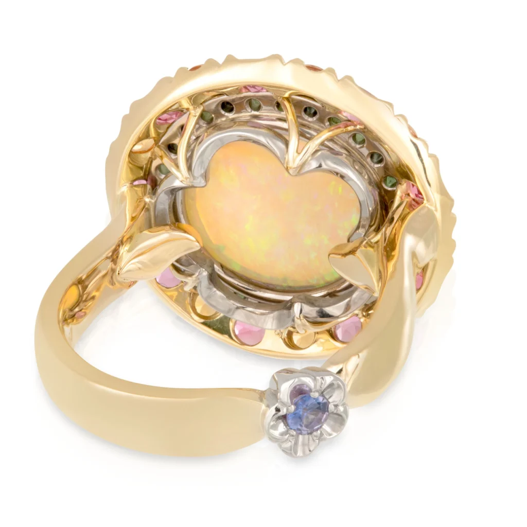 Andromeda Crystal Opal Ring Back
