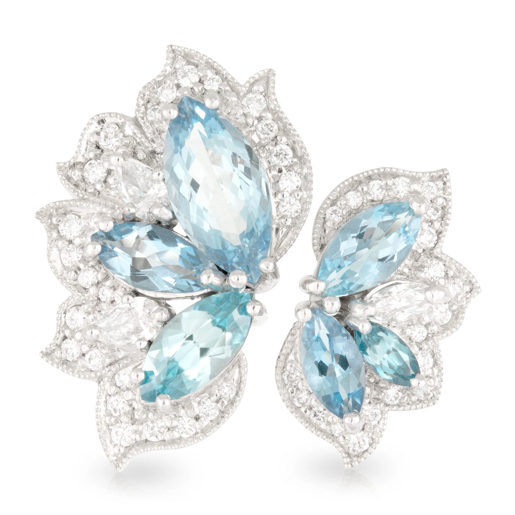 Angelique Blue and Diamond Ring