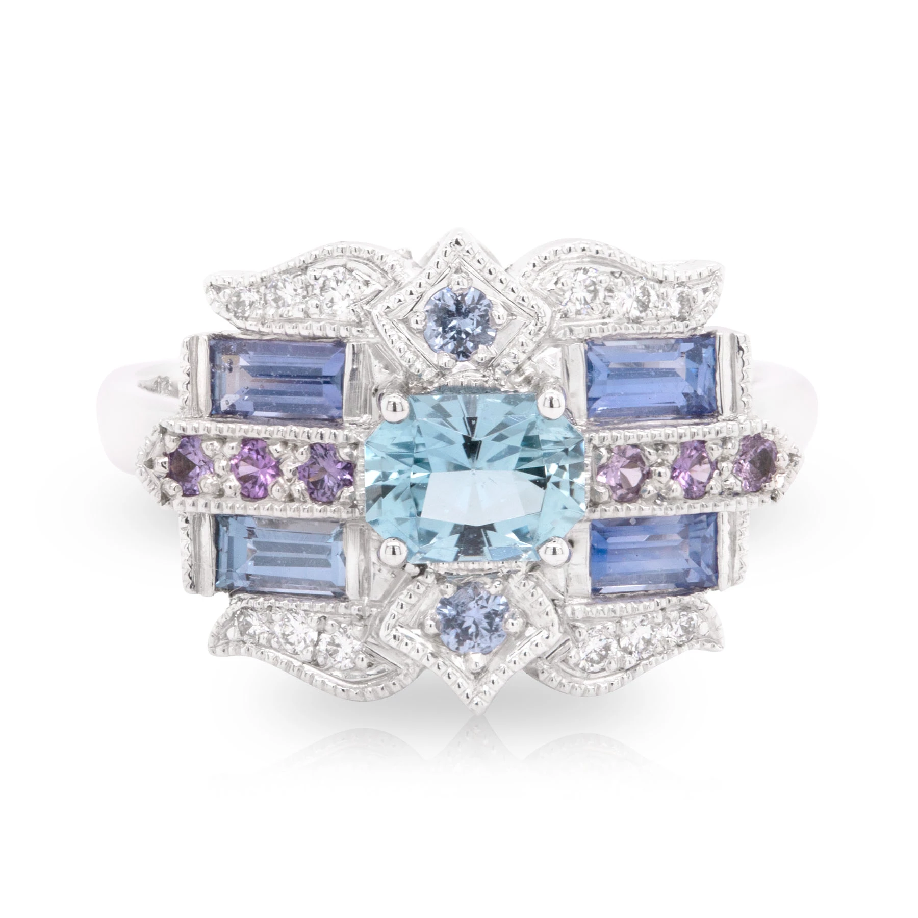 Aquamarine Sunset Ring
