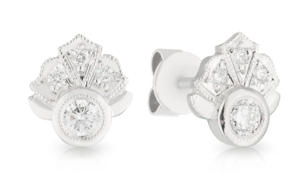 Art Deco Diamond Tiara Studs
