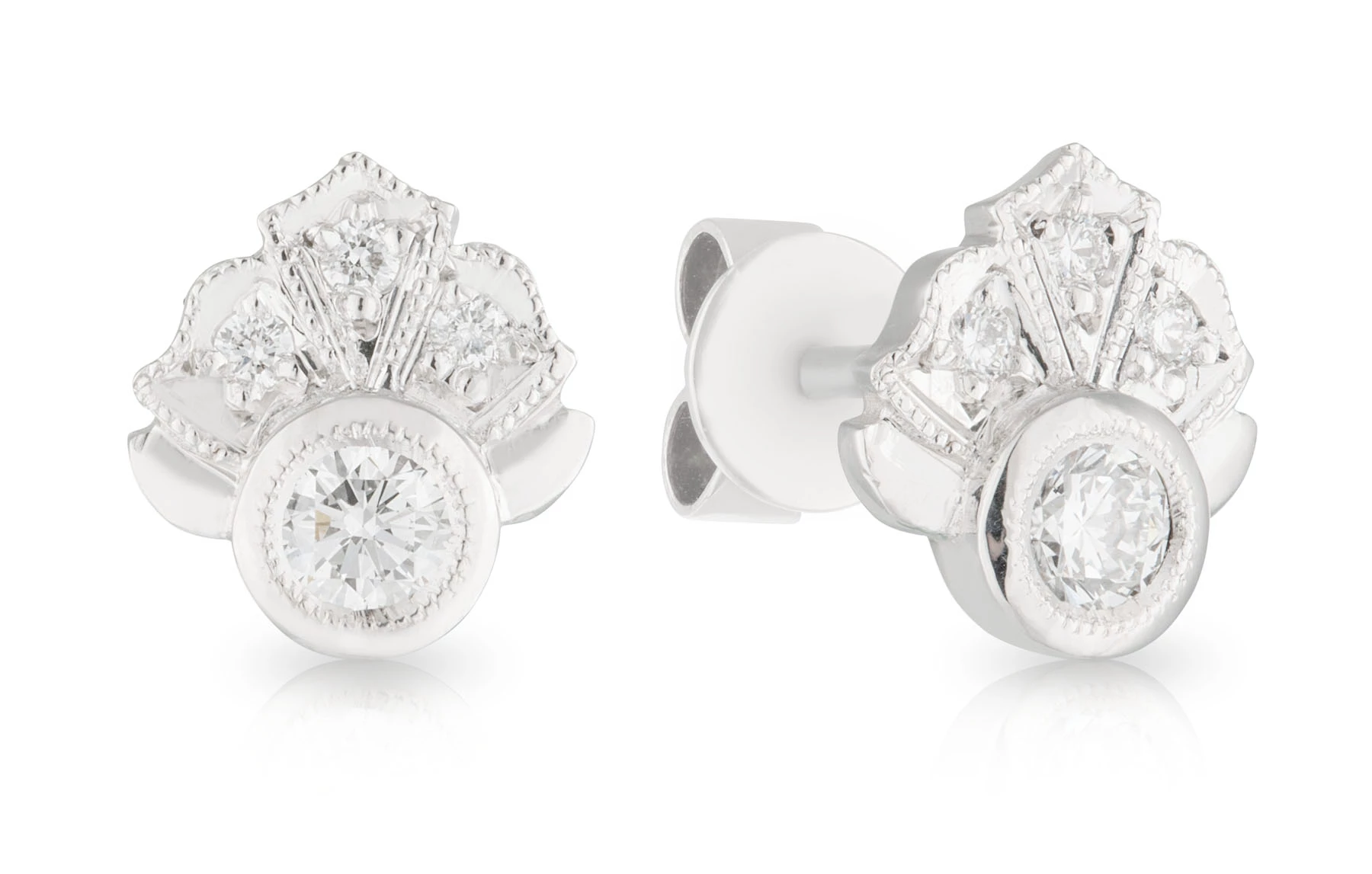 Art Deco Diamond Tiara Studs