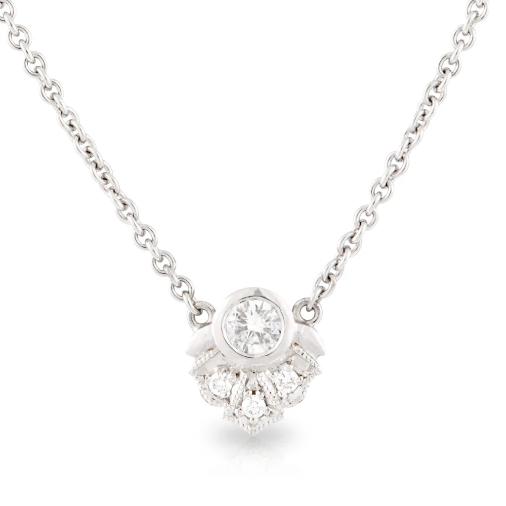 Art Deco Fringe Diamond Pendant
