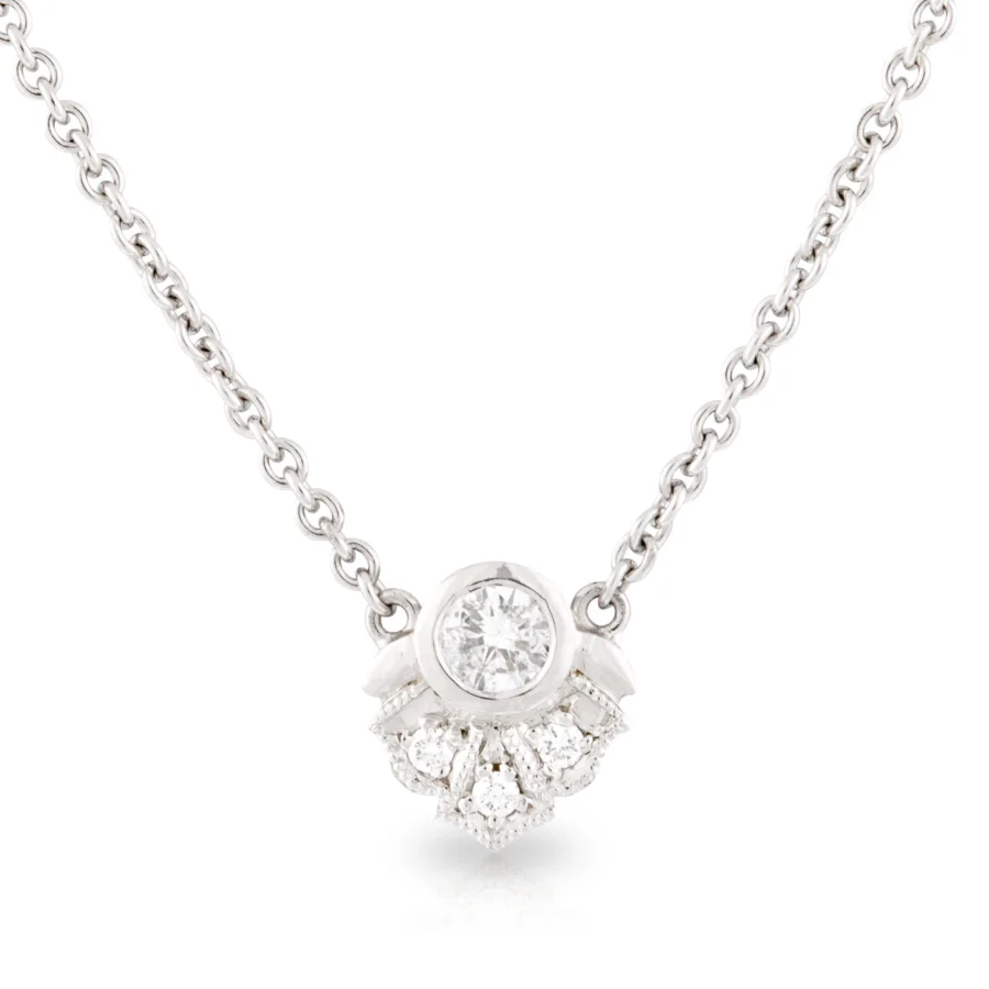 Art Deco Fringe Diamond Pendant