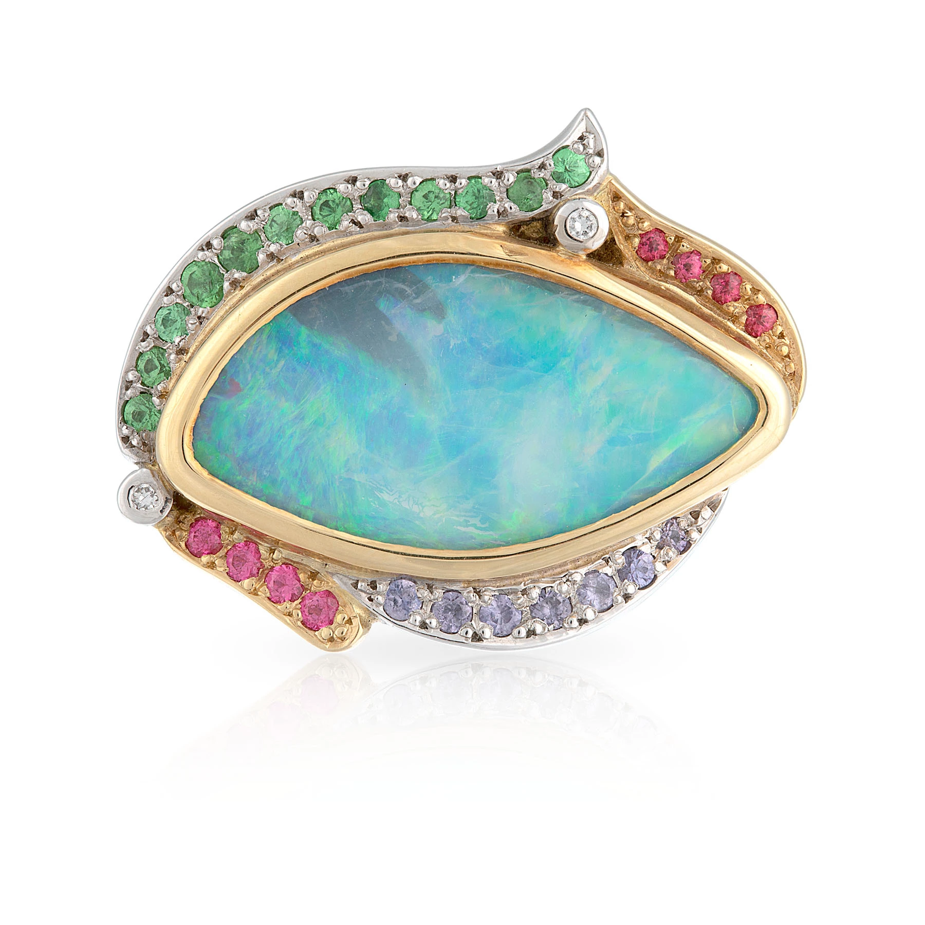 Boulder Opal Dress Ring Top