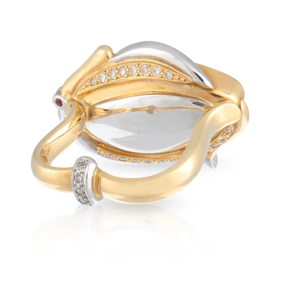 Boulder Opal Dress Ring Under Setting
