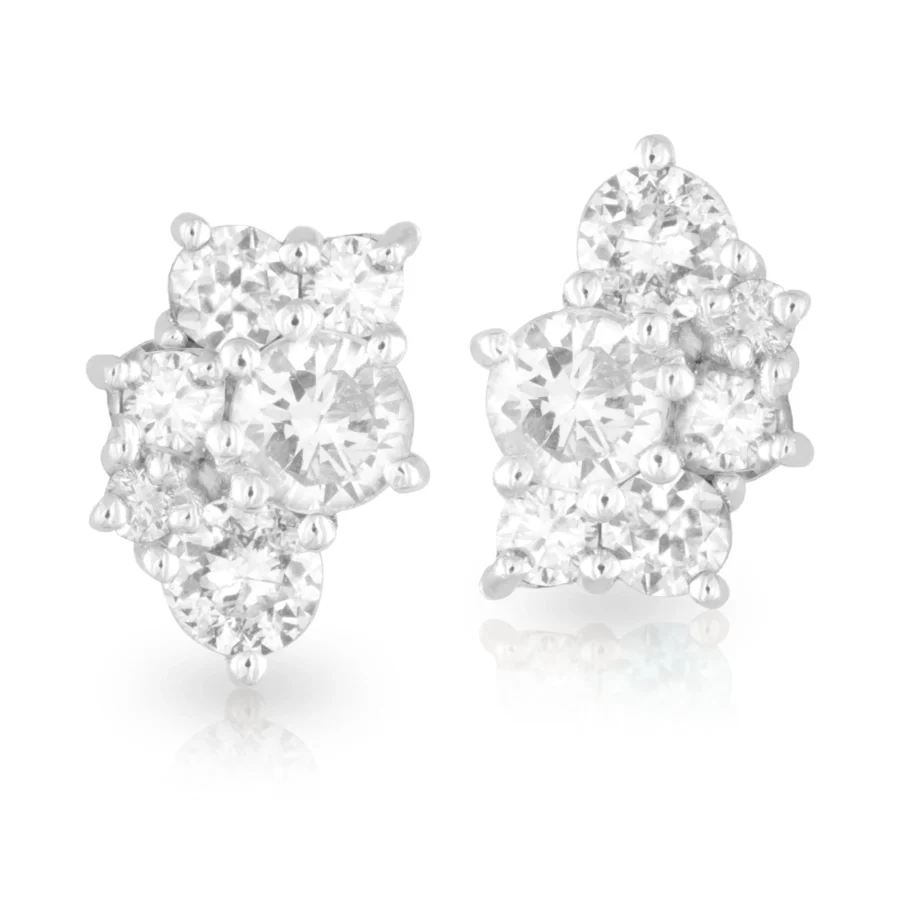 Bubble Diamond Studs