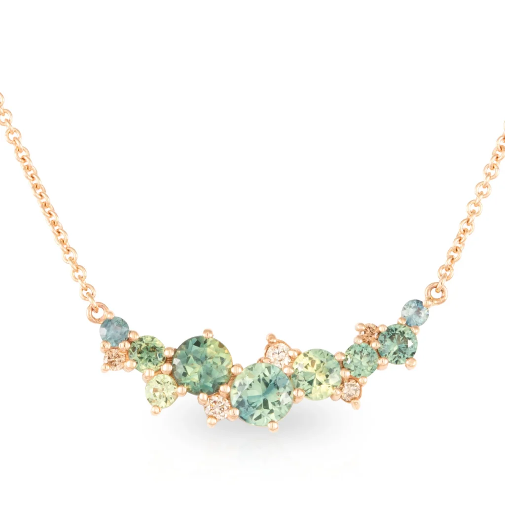 Bubble Parti Sapphire and Cognac Diamond Pendant