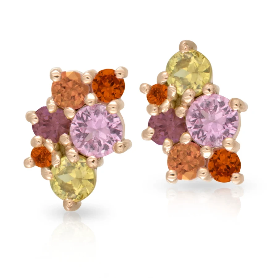 Bubble Pink and Yellow Studs