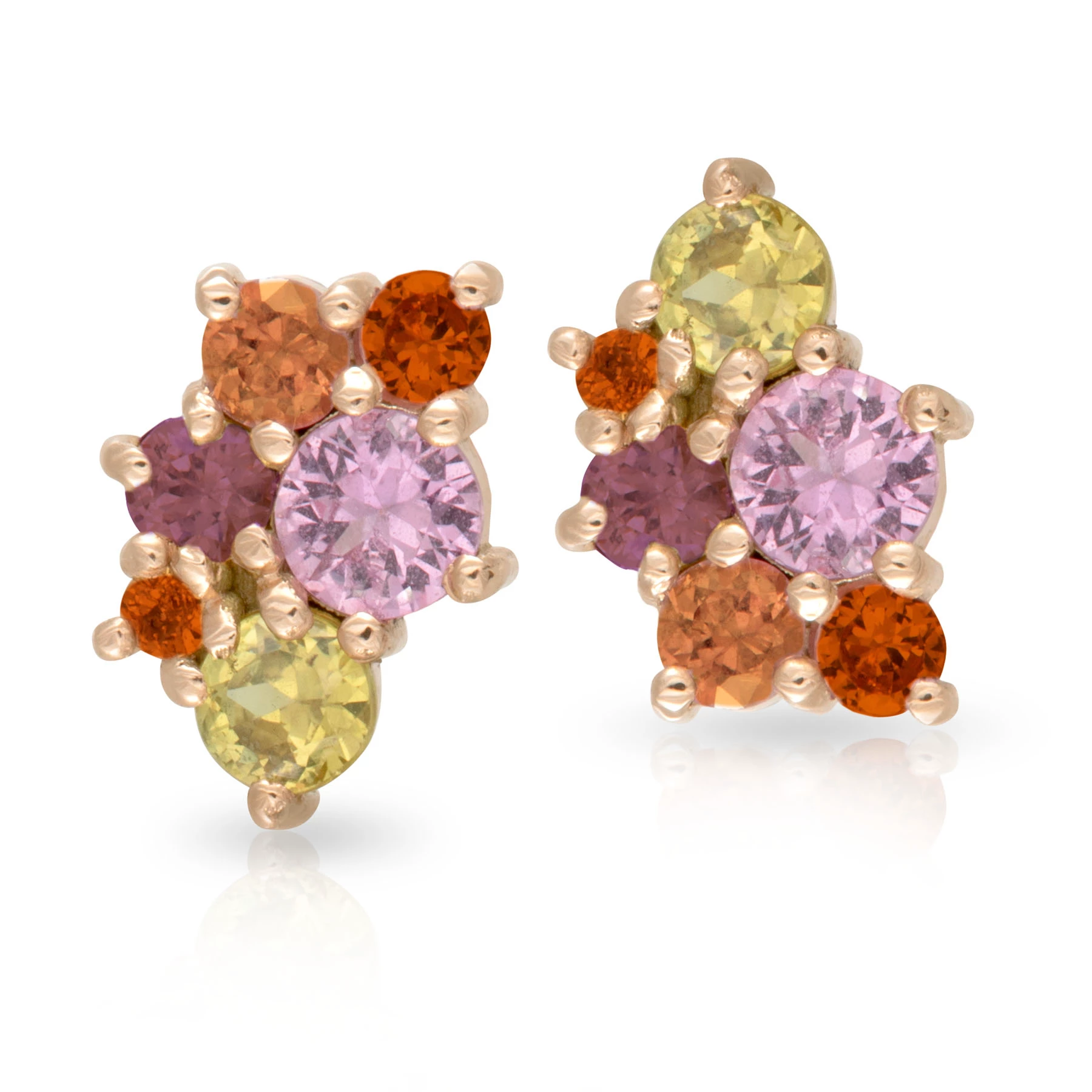 Bubble Pink and Yellow Studs