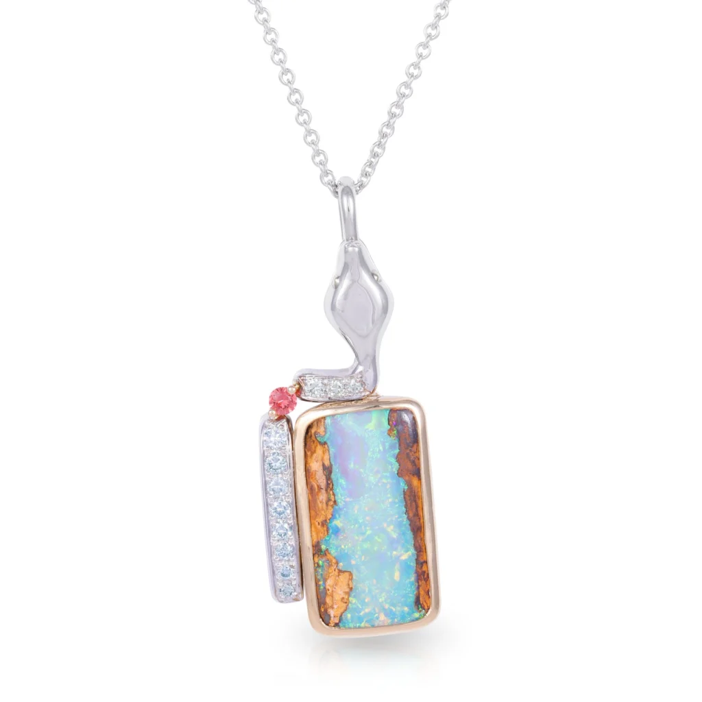 Circle of Life Boulder Opal Pendant