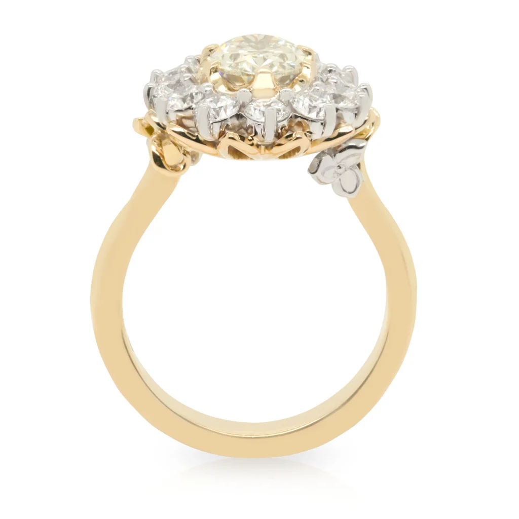 Coronation Diamond Halo Engagement Ring SU