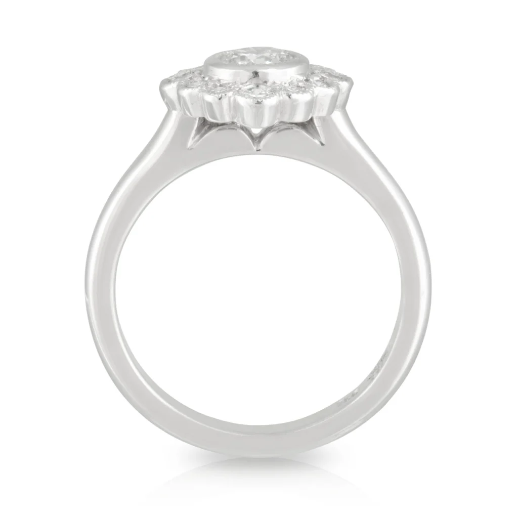 Daisy Diamond Halo Engagement Ring
