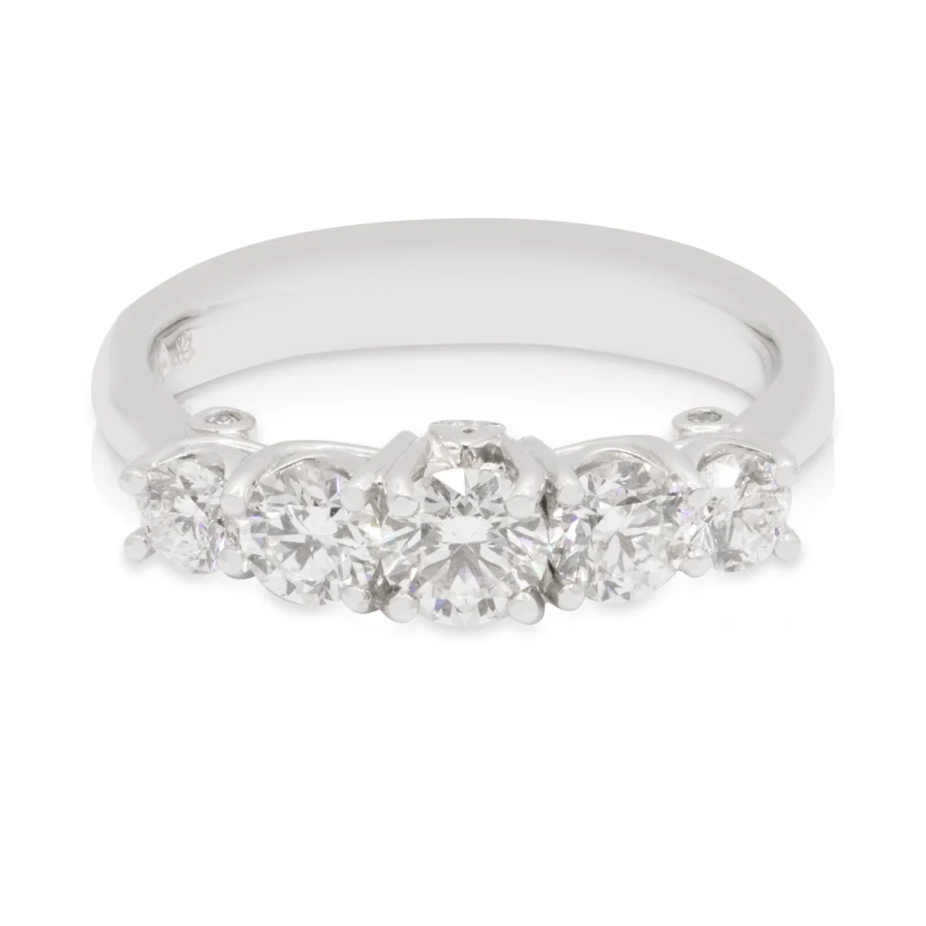 Diamond Graduating 5 Stone Engagement Ring