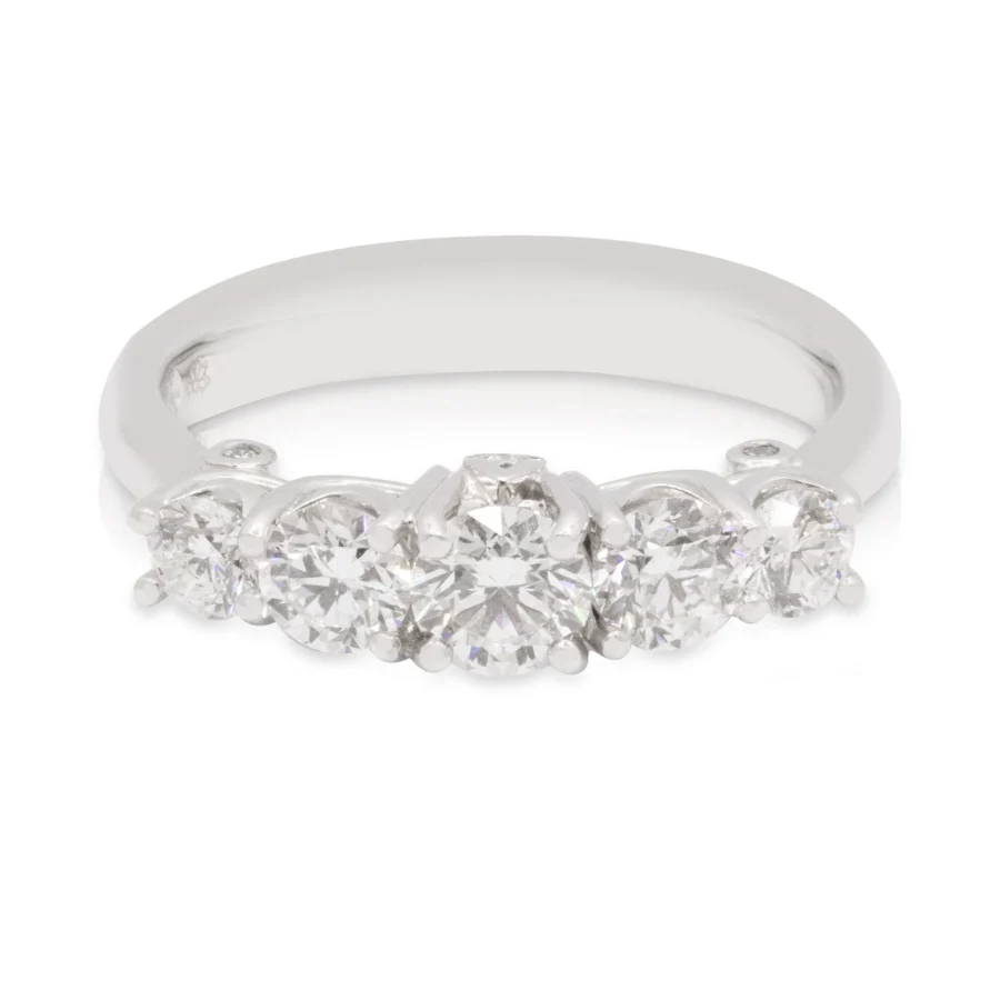 Diamond Graduating 5 Stone Engagement Ring