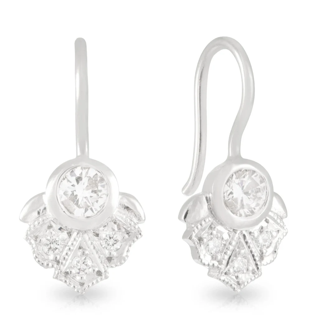 Diamond Scalloped Fringe Drops