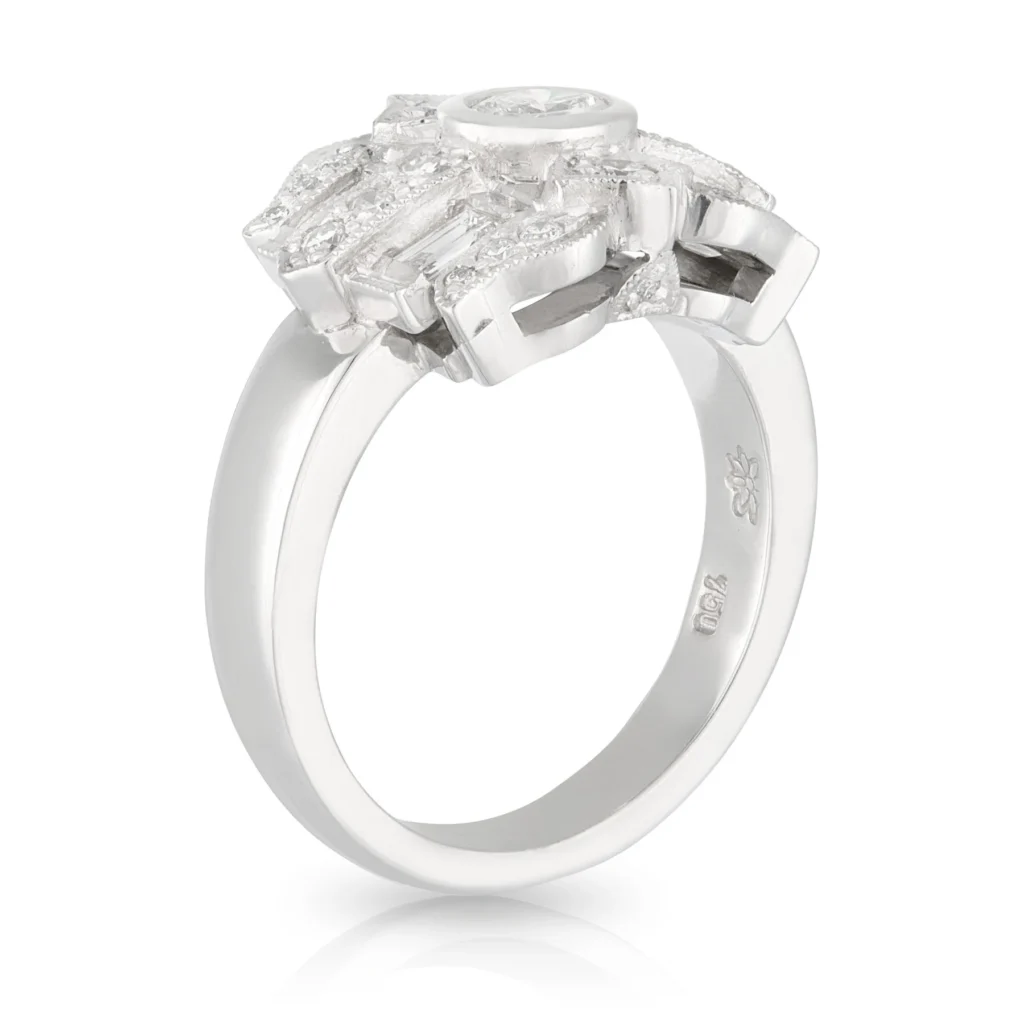 Diamond Sunset Engagement Ring