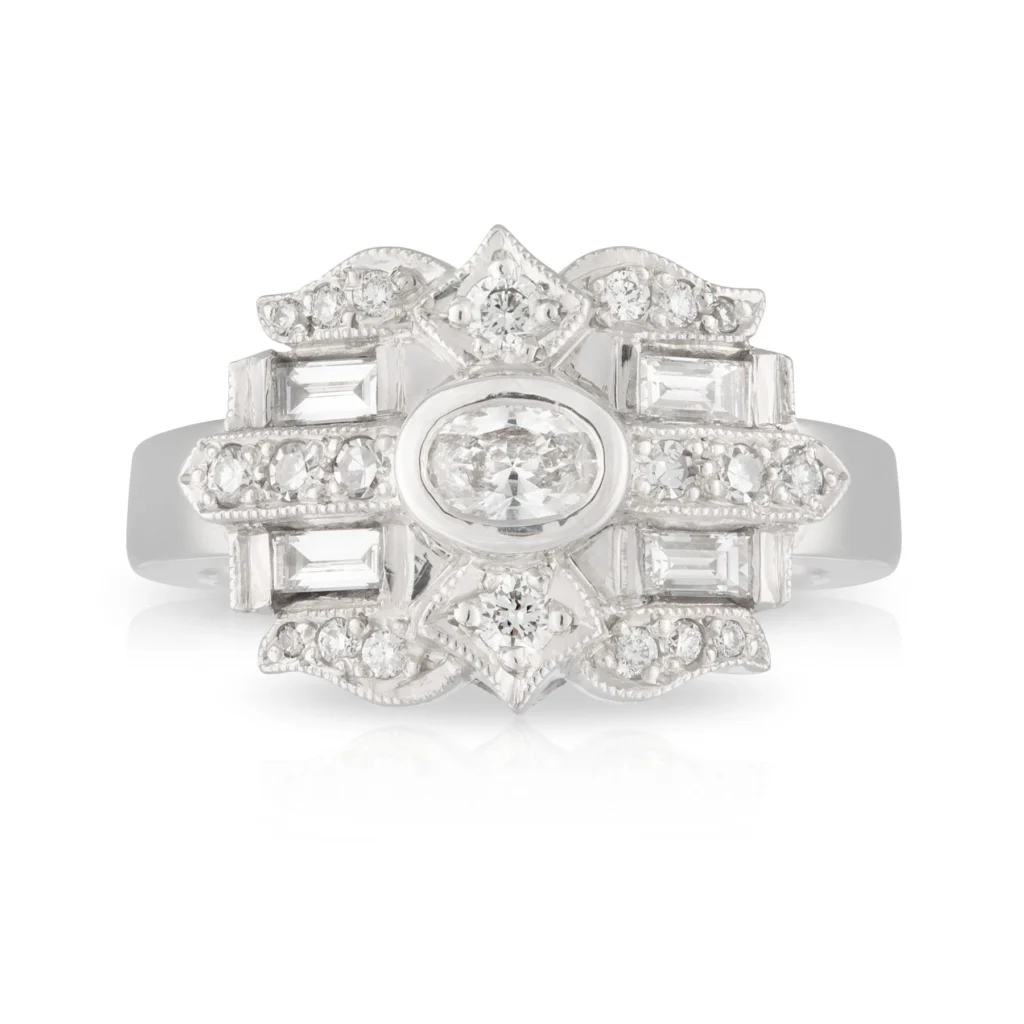 Diamond Sunset Engagement Ring