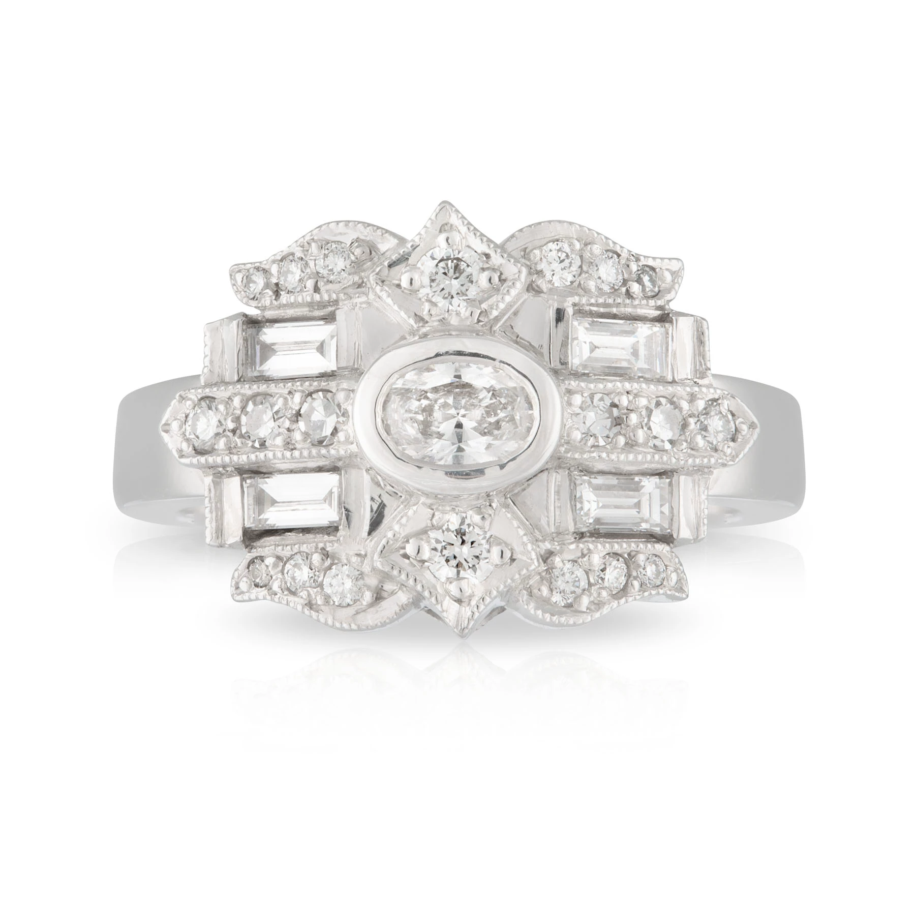 Diamond Sunset Engagement Ring