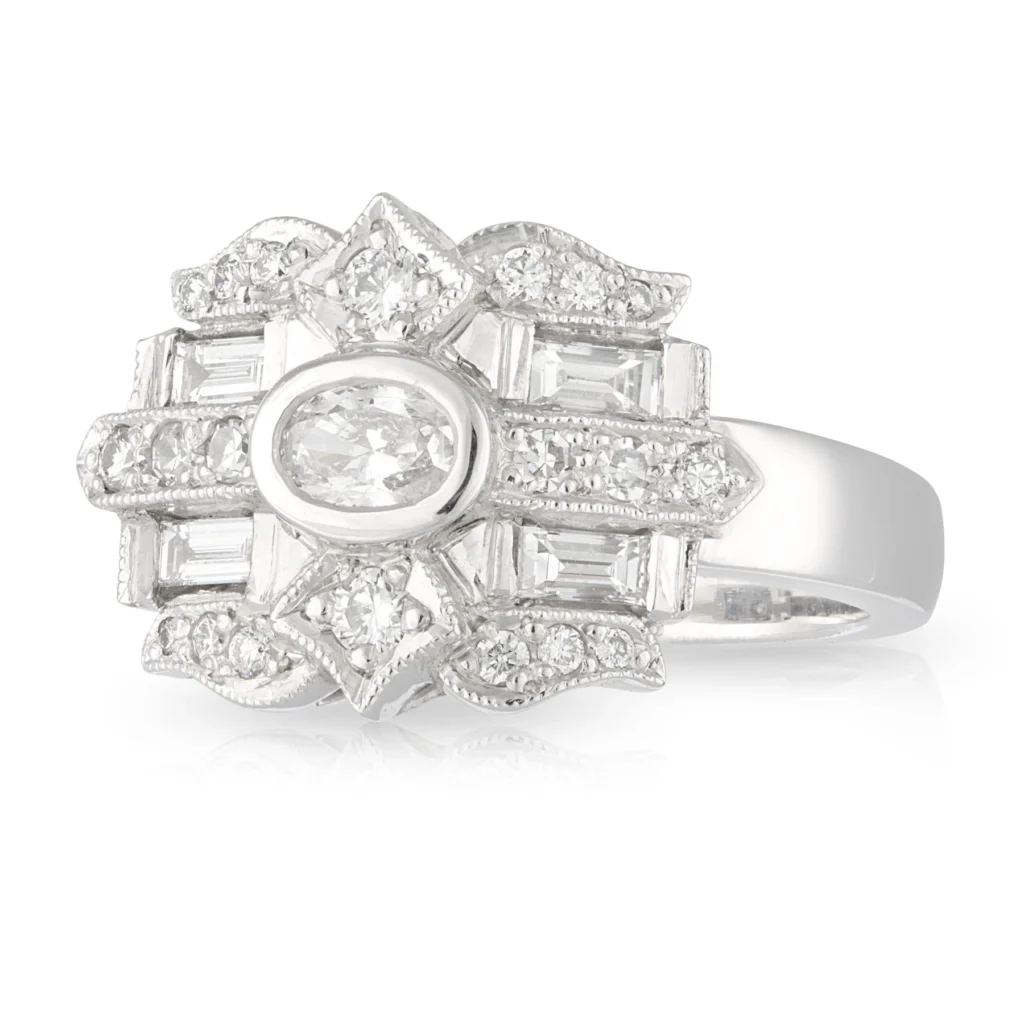 Diamond Sunset Engagement Ring