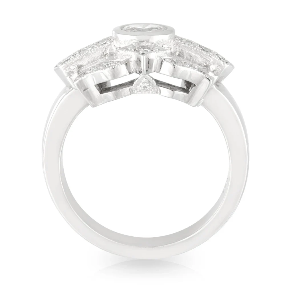 Diamond Sunset Engagement Ring