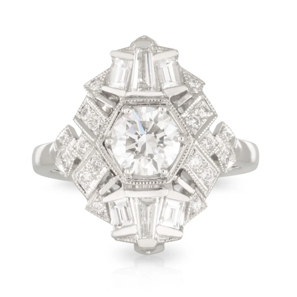 Empire Art Deco Diamond Engagement Ring