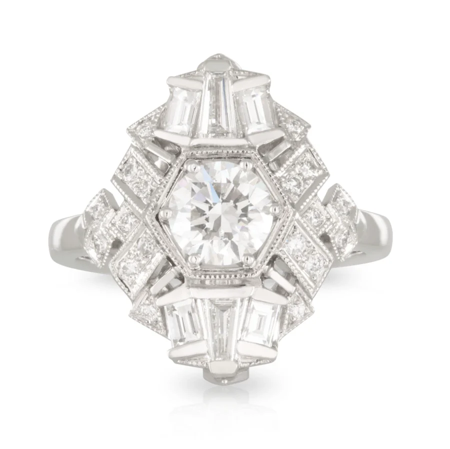 Empire Art Deco Diamond Engagement Ring