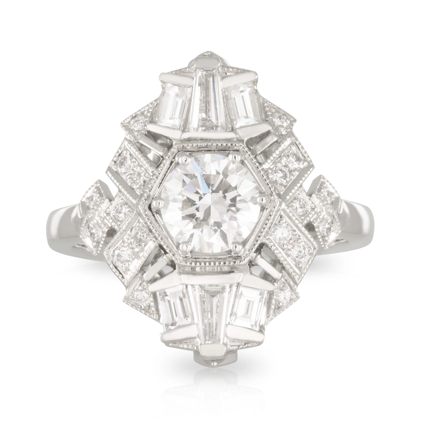 Empire Art Deco Diamond Engagement Ring